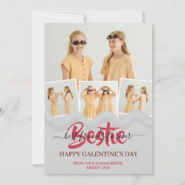 Schattige Roze Drip Happy Galentines dag bestie Fo Feestdagenkaart