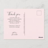 Schattige Roze Drip Strooi Verjaardags Bedankt Briefkaart (Achterkant)