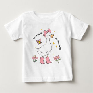 Schattige Roze Dwaze Gans Op De Loop