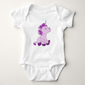 Schattige roze eenhoorn baby meisje romper (Voorkant)