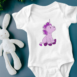 Schattige roze eenhoorn baby meisje romper