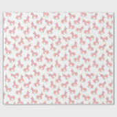 Schattige Roze Eenhoorn Baby shower Pattern Cadeaupapier (Vlak)
