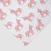 Schattige Roze Eenhoorn Baby shower Pattern Tissuepapier (Detail)