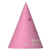 Schattige roze eenhoorn meisje verjaardag feesthoedjes (Links)