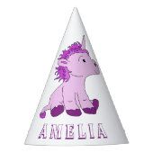 Schattige Roze Eenhoorn Pattern Kids Verjaardagsfe Feesthoedjes (Voorkant)