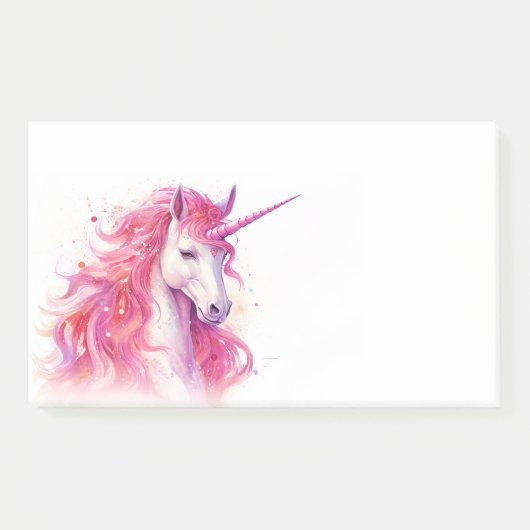 Schattige Roze Eenhoorn Post-it® Notes (Voorkant)