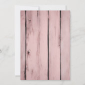 Schattige Roze Eerste Rodeo Baby Meisje 1e Verjaar Kaart (Achterkant)