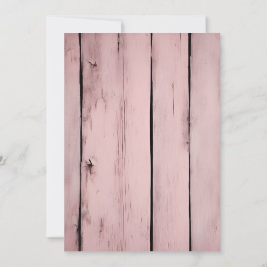 Schattige Roze Eerste Rodeo Baby Meisje 1e Verjaar Kaart (Achterkant)