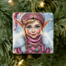Schattige Roze Elf Feestelijke Kerst
