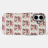 Schattige Roze en Cream Waterverf Hot Cacao Liefde Case-Mate iPhone Case (Achterkant (horizontaal))