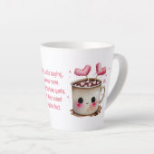 Schattige Roze en Cream Waterverf Hot Cacao Liefde Latte Mok (Rechterhoek)