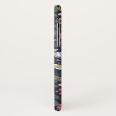 Schattige roze en grijs bloemenpatroon monogram na Case-Mate iPhone case (Achterkant/links)