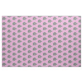 Schattige roze en grijs olifantspatroon stof (Yard (91,4 cm))