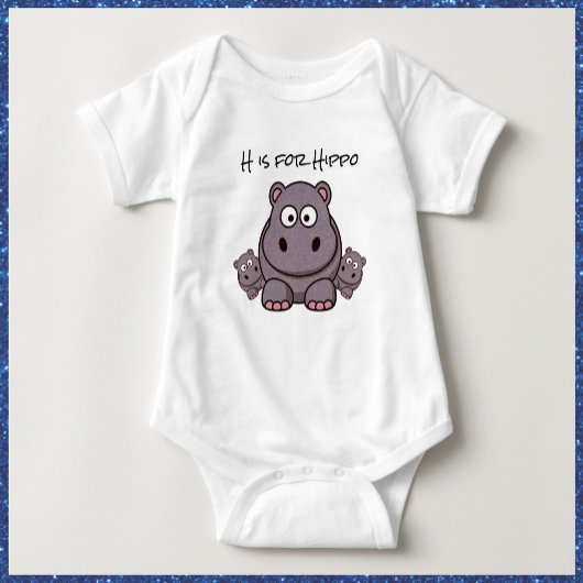 Schattige roze en grijze Baby Hippo Romper