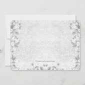 Schattige  Roze en Grijze Doop Kaart (Achterkant)