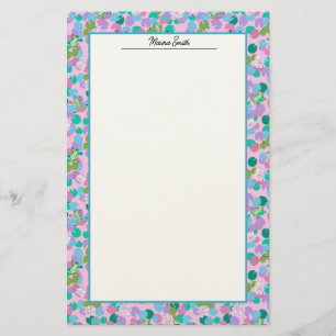 Schattige Roze en Groene Kikkers Persoonlijk Briefpapier