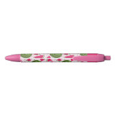 Schattige roze en groene watermeloenpatroon zwarte inkt pen (Achterkant)