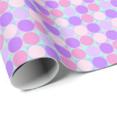 Schattige Roze en Paarse Geometrische Vormenpatroo Cadeaupapier (Rol Hoek)