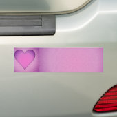 Schattige roze en Paarse hart Bumpersticker (Op auto)