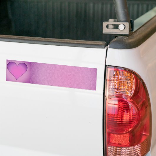 Schattige roze en Paarse hart Bumpersticker (Op Truck)