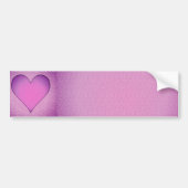 Schattige roze en Paarse hart Bumpersticker (Voorkant)