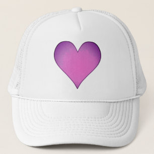 Schattige roze en Paarse hart Trucker Pet