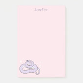Schattige Roze en Paarse Slang Post-it® Notes (Voorkant)