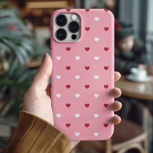 Schattige Roze en Rode Hart Stijlvolle Valentijns Case-Mate iPhone Case