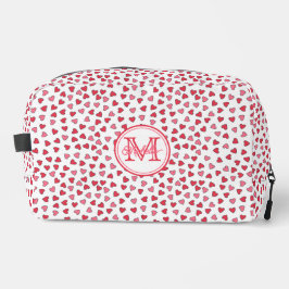 Schattige roze en rode harten patroon toilettasje
