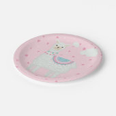Schattige Roze en Turquoise Llama Papier Bord (Gekanteld)