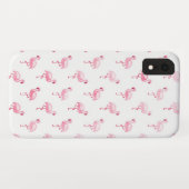 Schattige roze en wit Flamingo patroon Case-Mate iPhone Case (Achterkant (horizontaal))