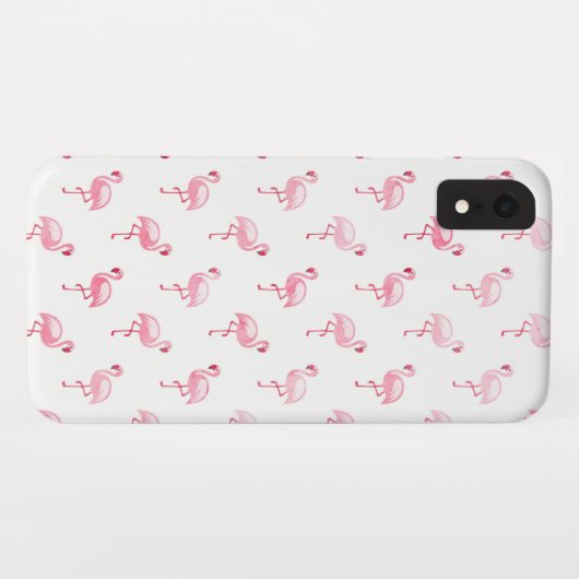 Schattige roze en wit Flamingo patroon Case-Mate iPhone Case (Achterkant (horizontaal))