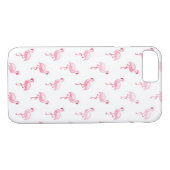 Schattige roze en wit Flamingo patroon Case-Mate iPhone Case (Achterkant (Horizontaal))