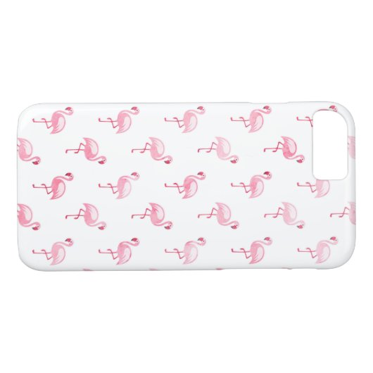 Schattige roze en wit Flamingo patroon Case-Mate iPhone Case (Achterkant (Horizontaal))