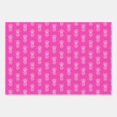 Schattige Roze en Wit Tropische Preppy Ananas Inpakpapier Vel (Voorkant 3)