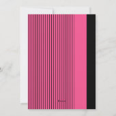 Schattige roze en zwart retro vrolijk kerstfeest feestdagenkaart (Achterkant)