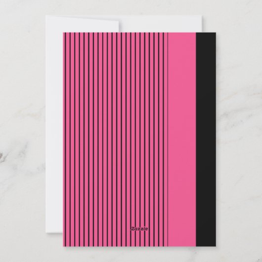 Schattige roze en zwart retro vrolijk kerstfeest feestdagenkaart (Achterkant)