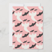 Schattige Roze Enge Een Halloween Verjaardagsuitno Kaart (Achterkant)