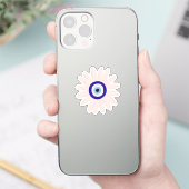 Schattige roze Evil Eye Flower Sticker (Telefoon)