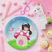Schattige roze fee papieren bordje (Feest)