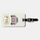 Schattige Roze Figaro Auto Figarations Bagagelabel (Voorkant horizontaal)