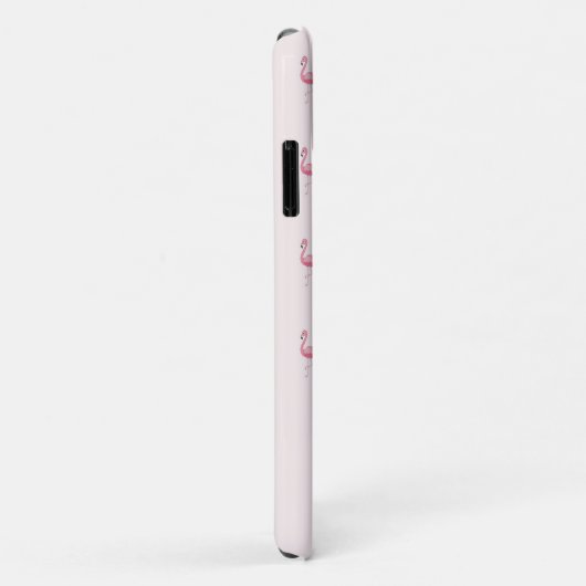 Schattige roze flamingo aangepaste naam roze Case-Mate iPhone case (Achterkant/rechts)