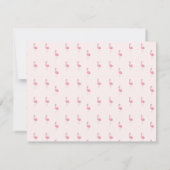 Schattige roze flamingo aangepaste naam roze notitiekaartje (Achterkant)
