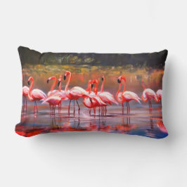 Schattige roze flamingo Accent Kussen