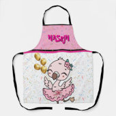 Schattige roze flamingo ballerina schort (Voorkant)