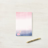 Schattige Roze Flamingo Bloem Post-it® Notes (Op bureau)