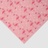Schattige Roze Flamingo en Stippen Patroon Tissuepapier (Detail)