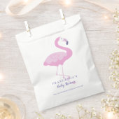 Schattige roze flamingo genderneutraal Baby shower Bedankzakje (Geknipt)