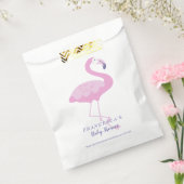 Schattige roze flamingo genderneutraal Baby shower Bedankzakje (Gezegeld)