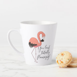 Schattige Roze Flamingo Je Ziet Er Volledig Flamaz Latte Mok